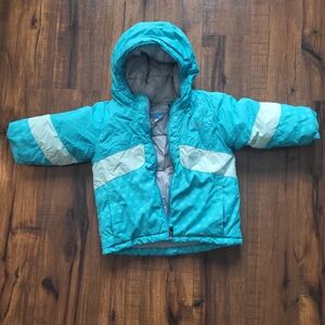 Columbia Teal and White Quilted Jacket